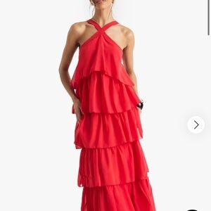 red formal dress